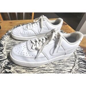 Nike Court Vision Low Triple White CD5434-100 Women's Sizes 8.5